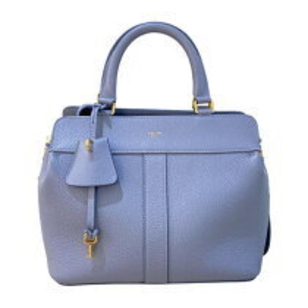 Celine Cabas de Blue Calfskin Tote Bag